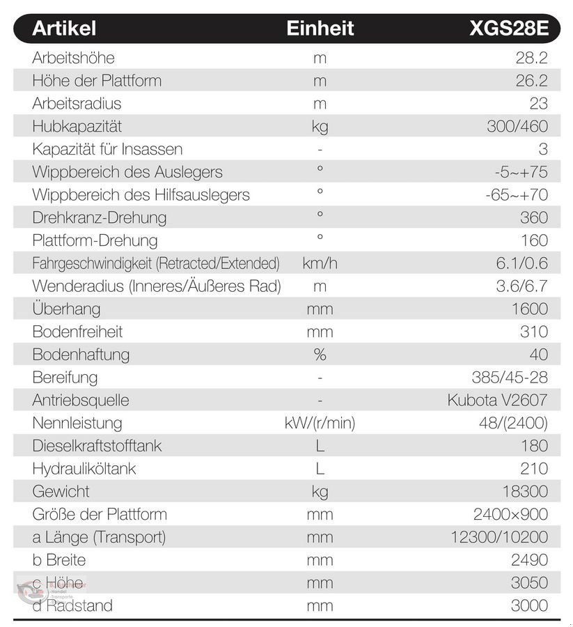 Sonstige Bühnen typu Sonstige XCMG-XGS28E, Neumaschine v Dimbach (Obrázok 2)