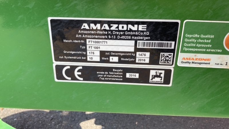 Sonstige Düngung & Pflanzenschutztechnik του τύπου Amazone Fronttank FT1001 f. Flow Contr, Gebrauchtmaschine σε Gudensberg (Φωτογραφία 3)