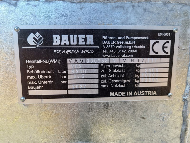 Sonstige Düngung & Pflanzenschutztechnik typu Bauer V63 Güllefass, Ausstellungsmaschine v Chur (Obrázek 6)