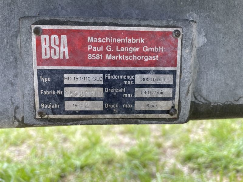 Sonstige Düngung & Pflanzenschutztechnik van het type BSA BSA PTW 7 Güllenfass, Gebrauchtmaschine in Chur (Foto 9)