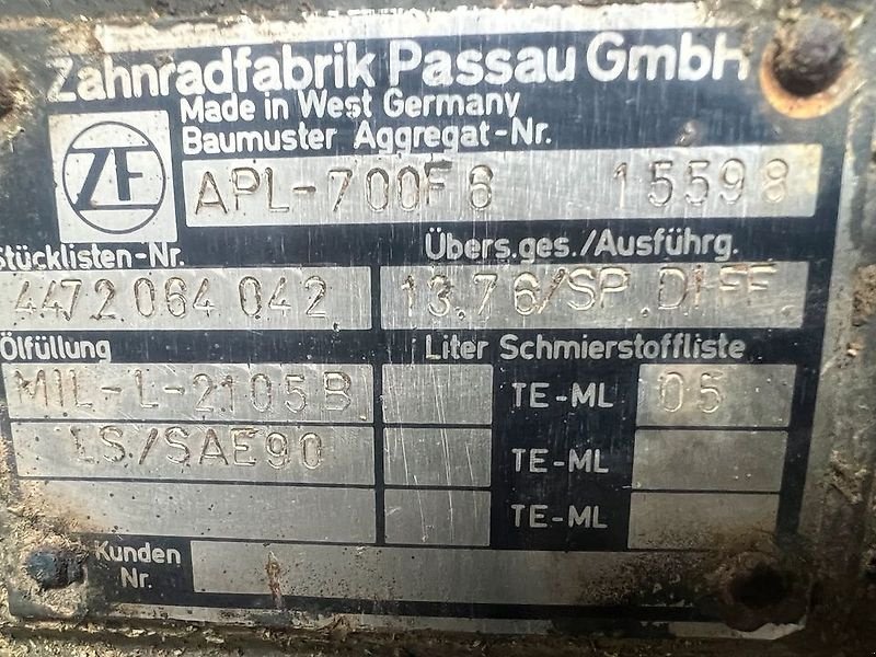 Sonstige Ersatzteile типа Sonstige Vorderachse Fendt GT 395, Farmer 312 LSA, ZF, APL700F6, gebraucht в Meinerzhagen (Фотография 7)