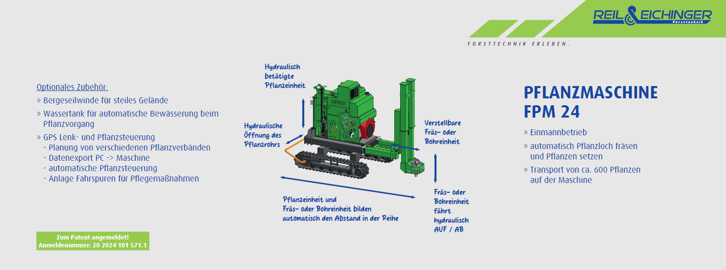 Sonstige Forsttechnik typu Reil & Eichinger Pflanzmaschine FPM 24 - Neuheit - Reil & Eichinger, Neumaschine v Nittenau (Obrázek 2)