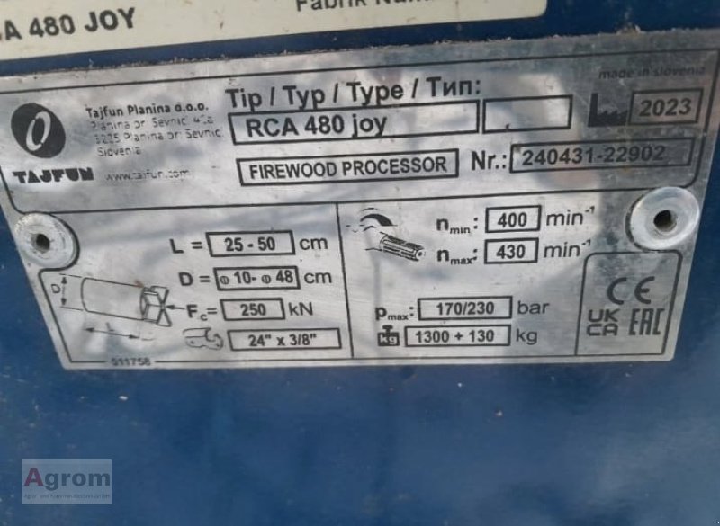 Sonstige Forsttechnik typu Tajfun RCA 480 JOY, Gebrauchtmaschine v Riedhausen (Obrázek 3)