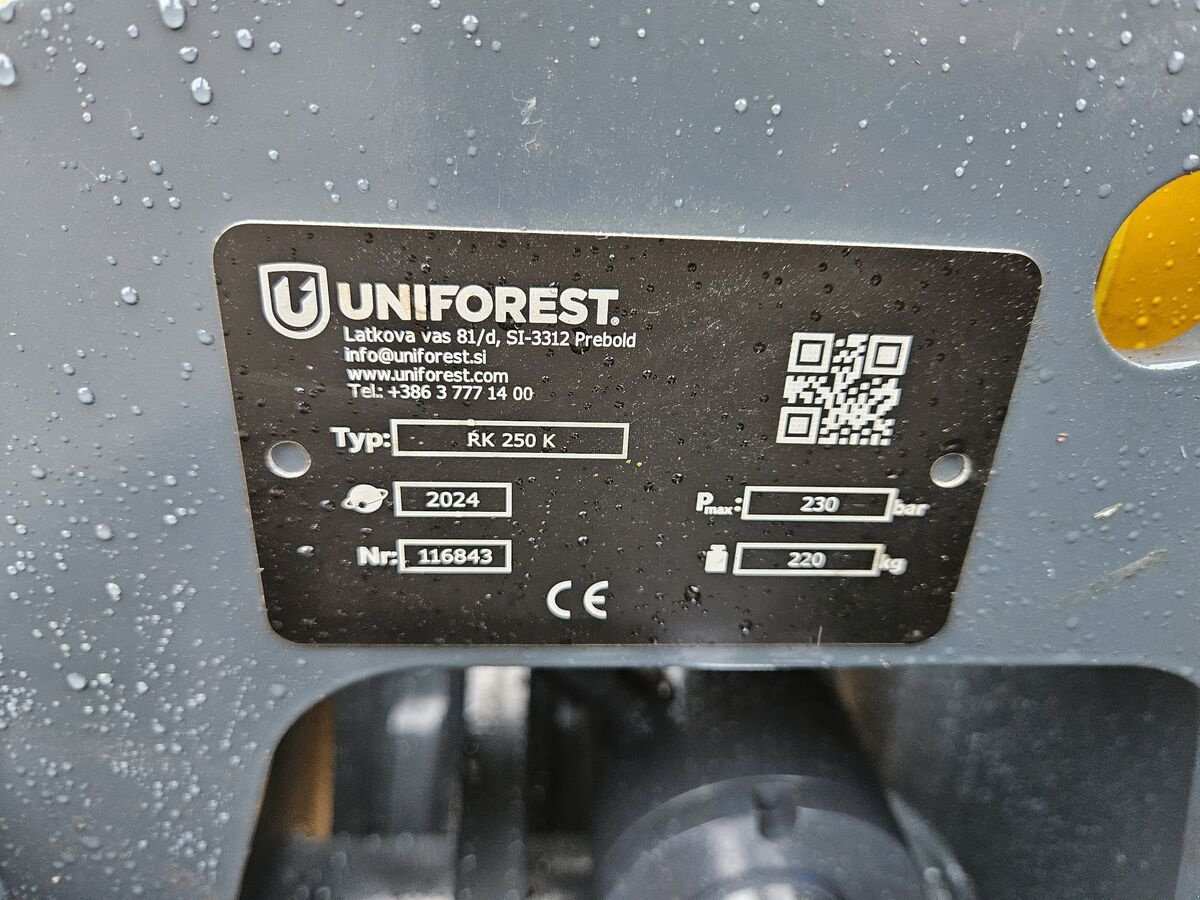 Sonstige Forsttechnik типа Uniforest RK 250 K, Gebrauchtmaschine в Flachau (Фотография 7)