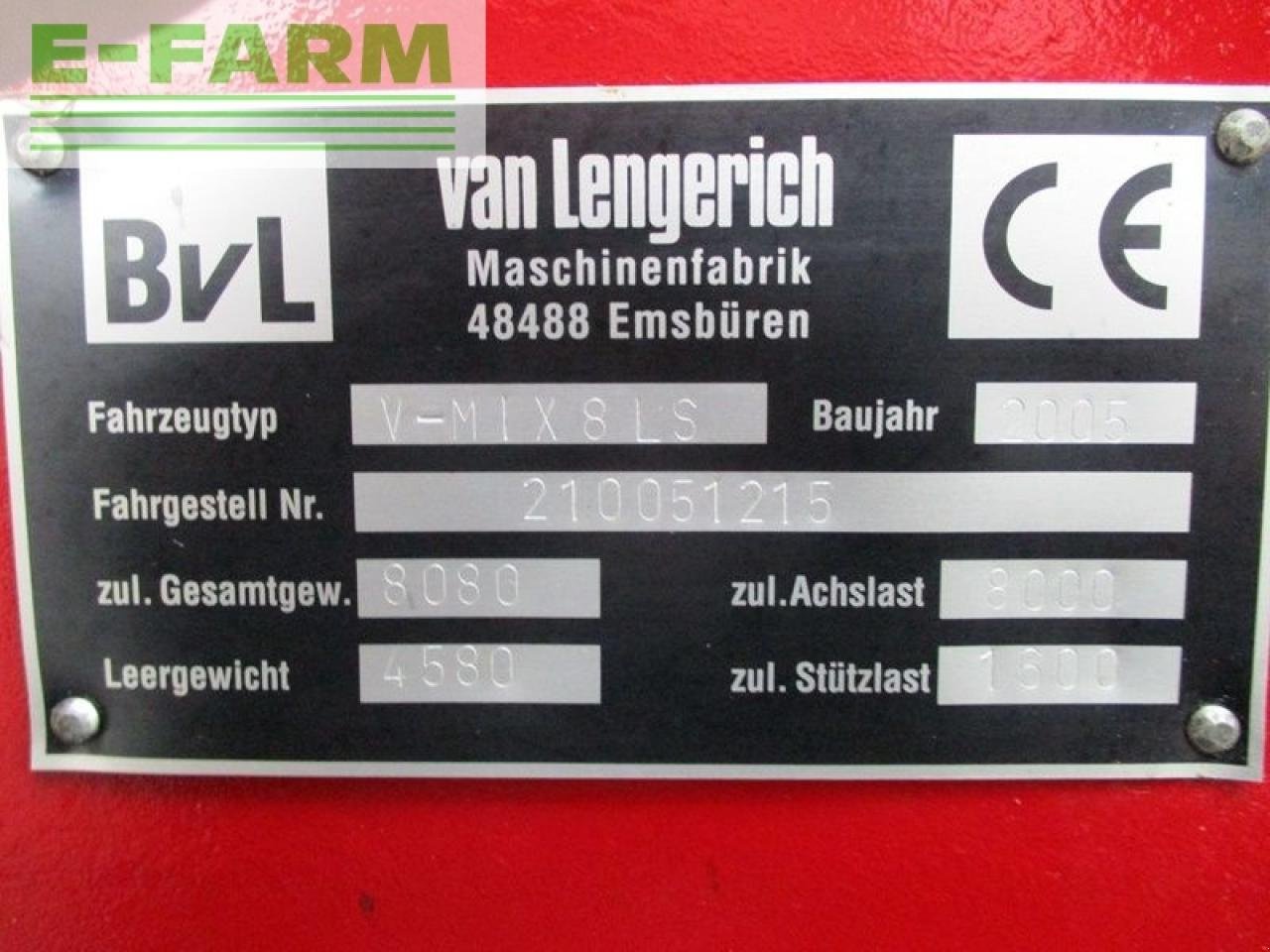 Sonstige Fütterungstechnik του τύπου BVL v-mix 8 ls plus futtermischwagen, Gebrauchtmaschine σε SANKT MARIENKIRCHEN BEI SCHÄRDING (Φωτογραφία 9)