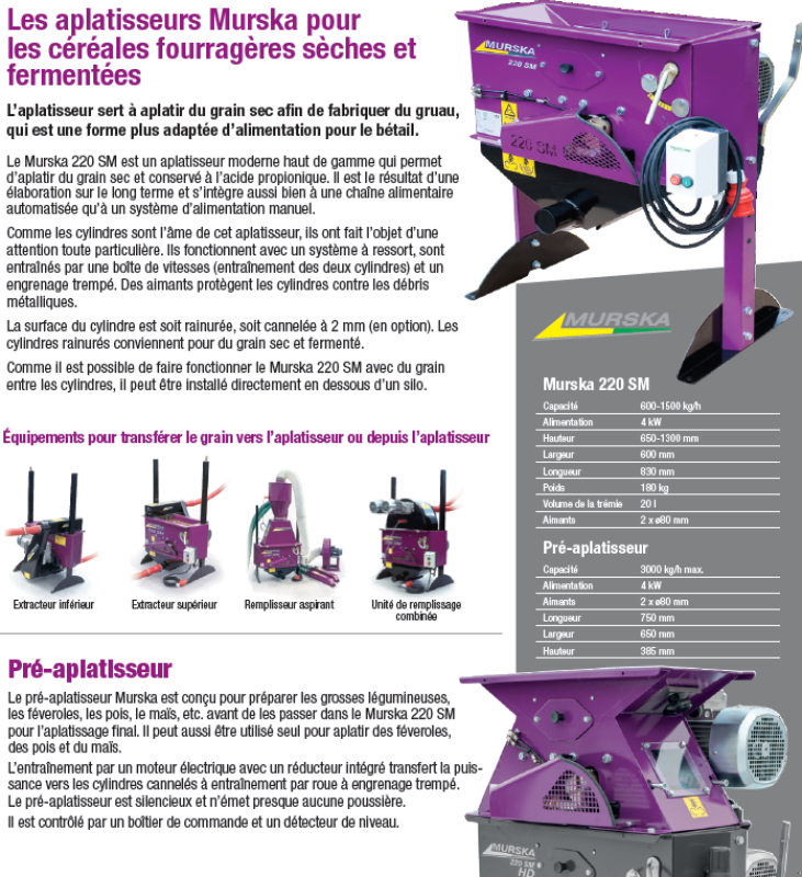 Sonstige Fütterungstechnik del tipo Murska Aplatisseur Pré-aplatisseur Murska, Gebrauchtmaschine en SAINT CLAIR SUR ELLE (Imagen 4)