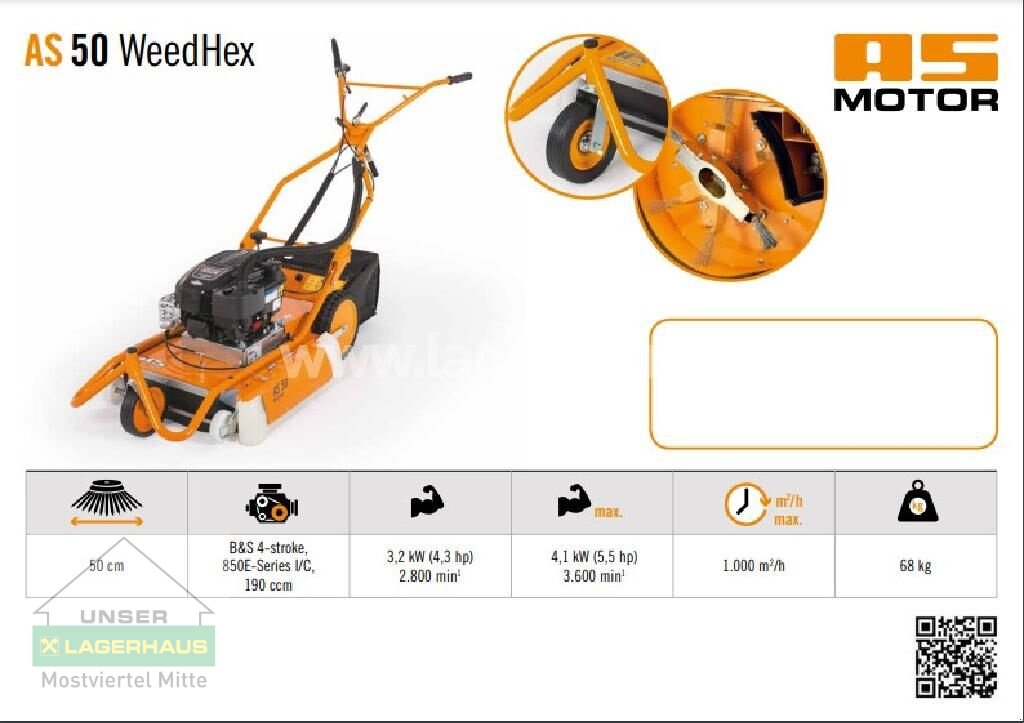 Sonstige Gartentechnik & Kommunaltechnik del tipo AS-Motor AS50 WEEDHEX, Vorführmaschine en Bergland (Imagen 2)