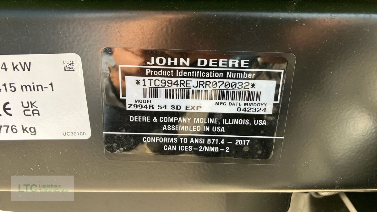 Sonstige Gartentechnik & Kommunaltechnik Türe ait John Deere Z994R, Vorführmaschine içinde Herzogenburg (resim 13)