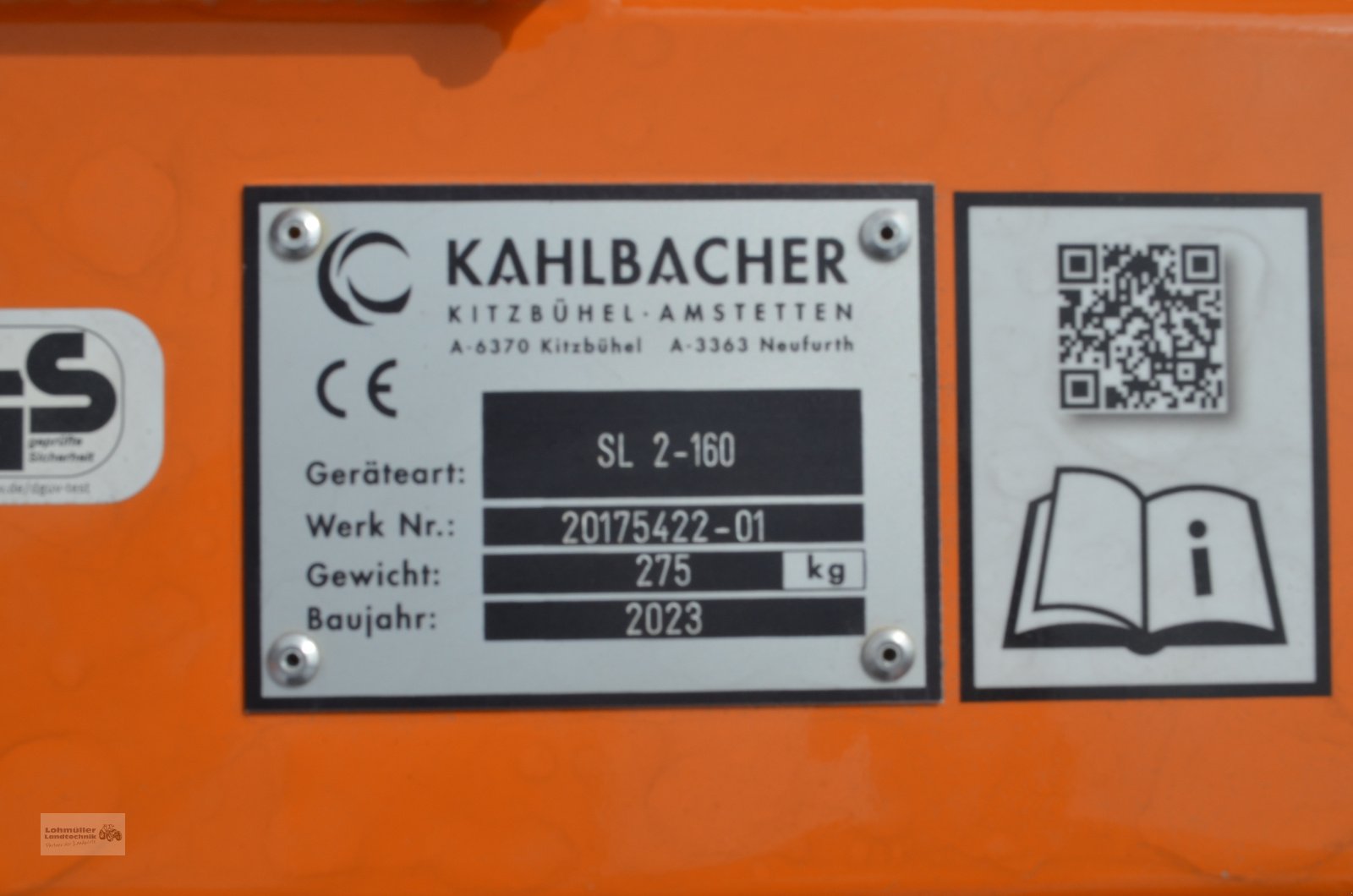 Sonstige Gartentechnik & Kommunaltechnik typu Kahlbacher SL2-160, Neumaschine w Traunreut (Zdjęcie 7)