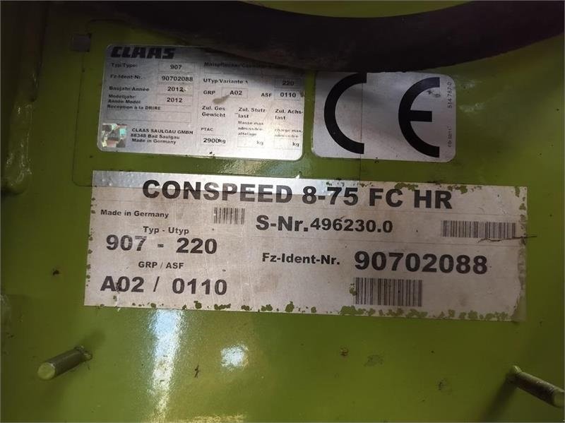 Sonstige Gartentechnik & Kommunaltechnik του τύπου Sonstige CLAAS Conspeed 8-75 FC Majs skærebord, Gebrauchtmaschine σε Hinnerup (Φωτογραφία 4)