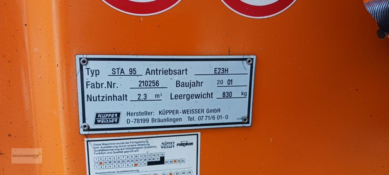 Sonstige Gartentechnik & Kommunaltechnik del tipo Sonstige Küpper Weisser Streuer STA 95, Gebrauchtmaschine en Kulmbach (Imagen 7)