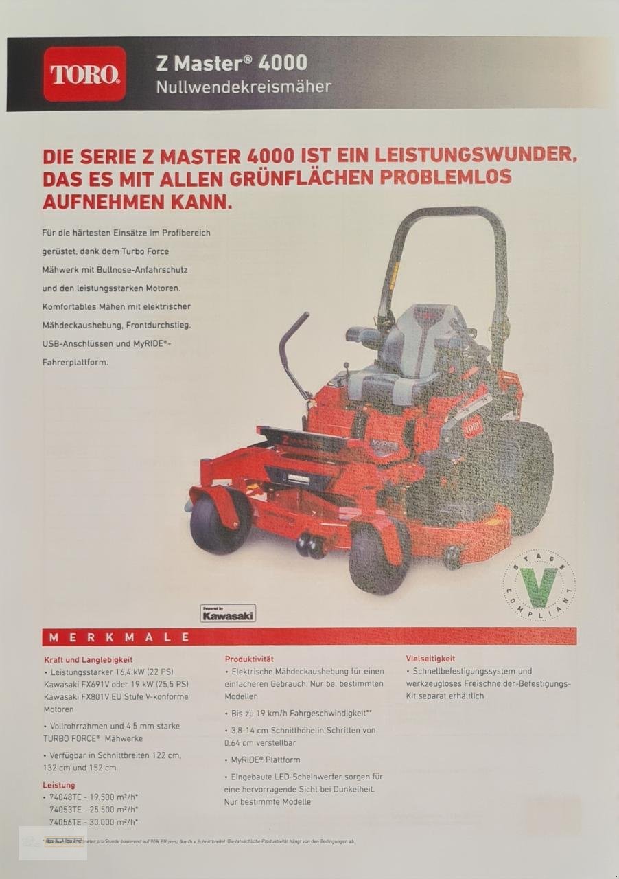 Sonstige Gartentechnik & Kommunaltechnik typu Toro Z-Master 4000, Neumaschine w Kirchheim b. München (Zdjęcie 13)