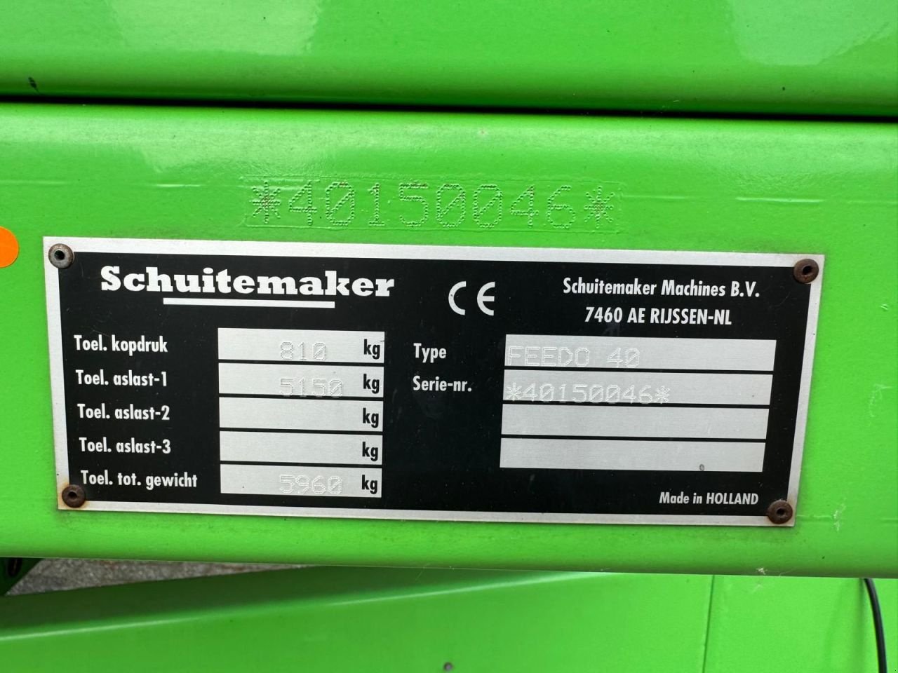 Sonstige Gartentechnik & Kommunaltechnik typu Veenhuis Feedo 40, Gebrauchtmaschine v Deurningen (Obrázek 5)