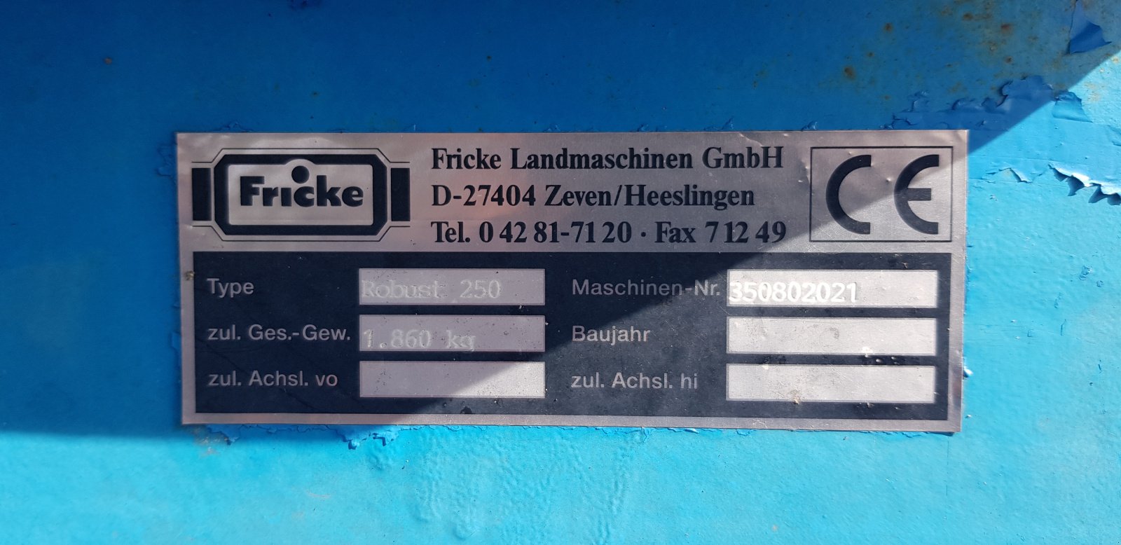 Sonstige Grünlandtechnik & Futtererntetechnik типа Fricke Robust 250, Gebrauchtmaschine в Eberfing (Фотография 2)