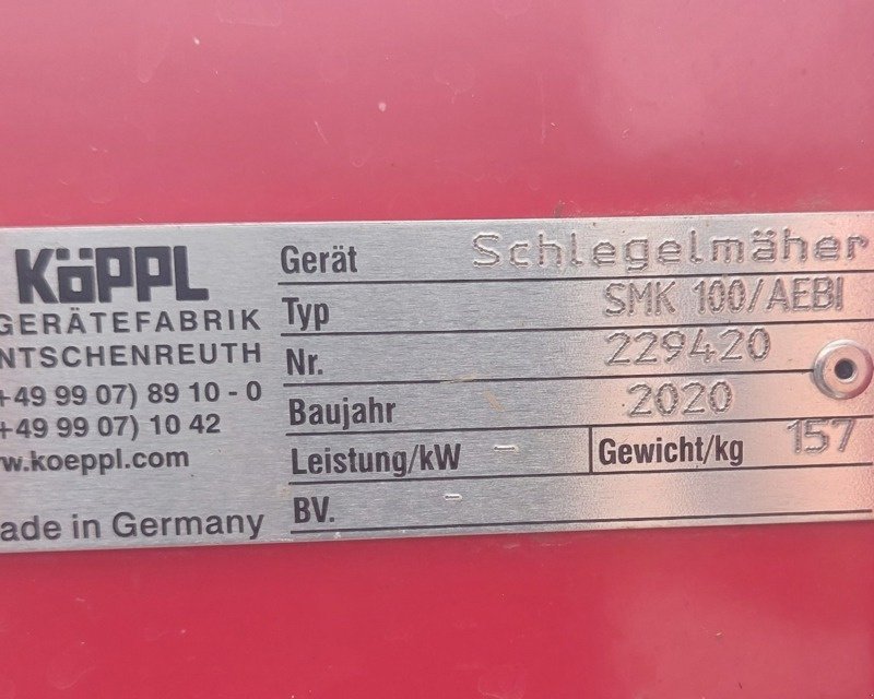 Sonstige Grünlandtechnik & Futtererntetechnik tip Köppl SMK 100/Aebi, Ausstellungsmaschine in Eichberg (Poză 7)