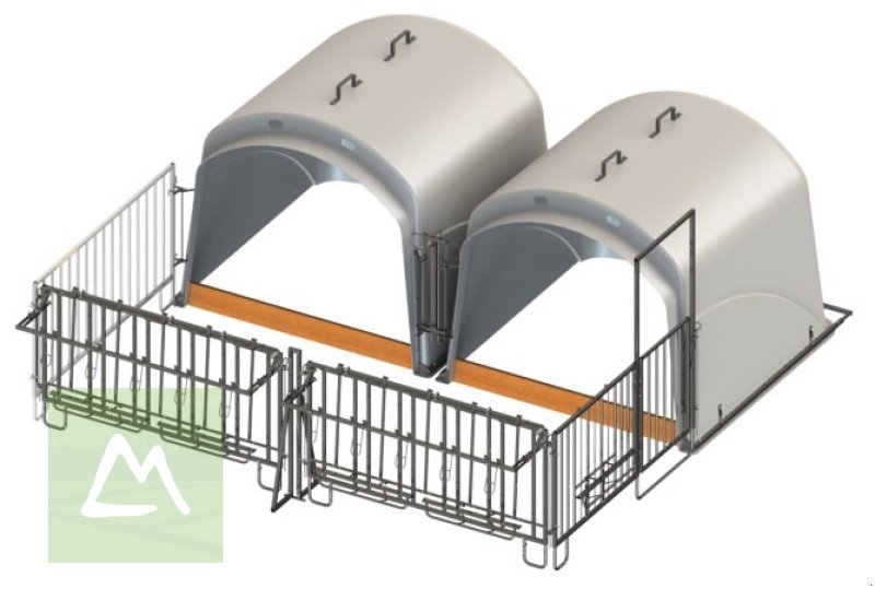 Sonstige Hoftechnik van het type Kerbl CalfHouse Premium XL Kälberhütte mit Umzäunung – Doppelset (kostenlos Lieferung), Neumaschine in Weiz (Foto 1)