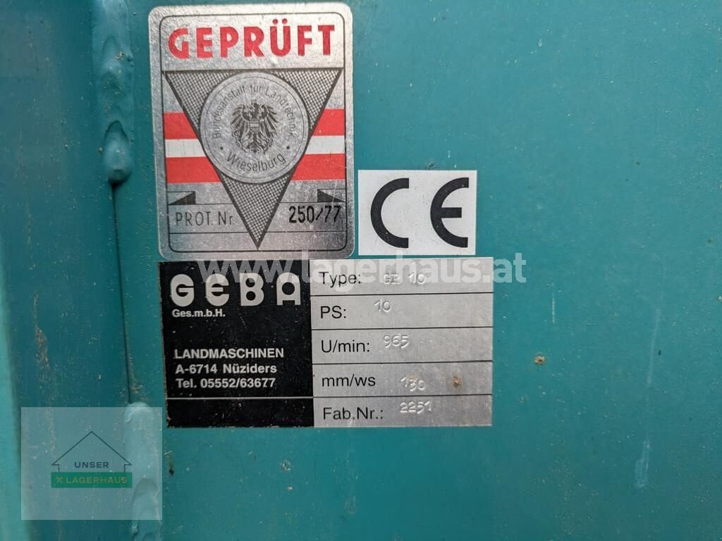 Sonstige Hoftechnik от тип Sonstige GR 10 10 PS LÜFTER, Gebrauchtmaschine в Schlitters (Снимка 2)