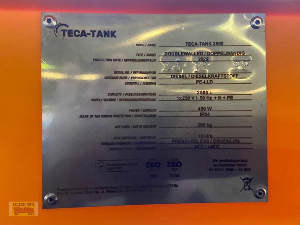 Sonstige Hoftechnik tip Sonstige Tankanlage TecaTank 2500 Profi, Neumaschine in Kötschach (Poză 12)