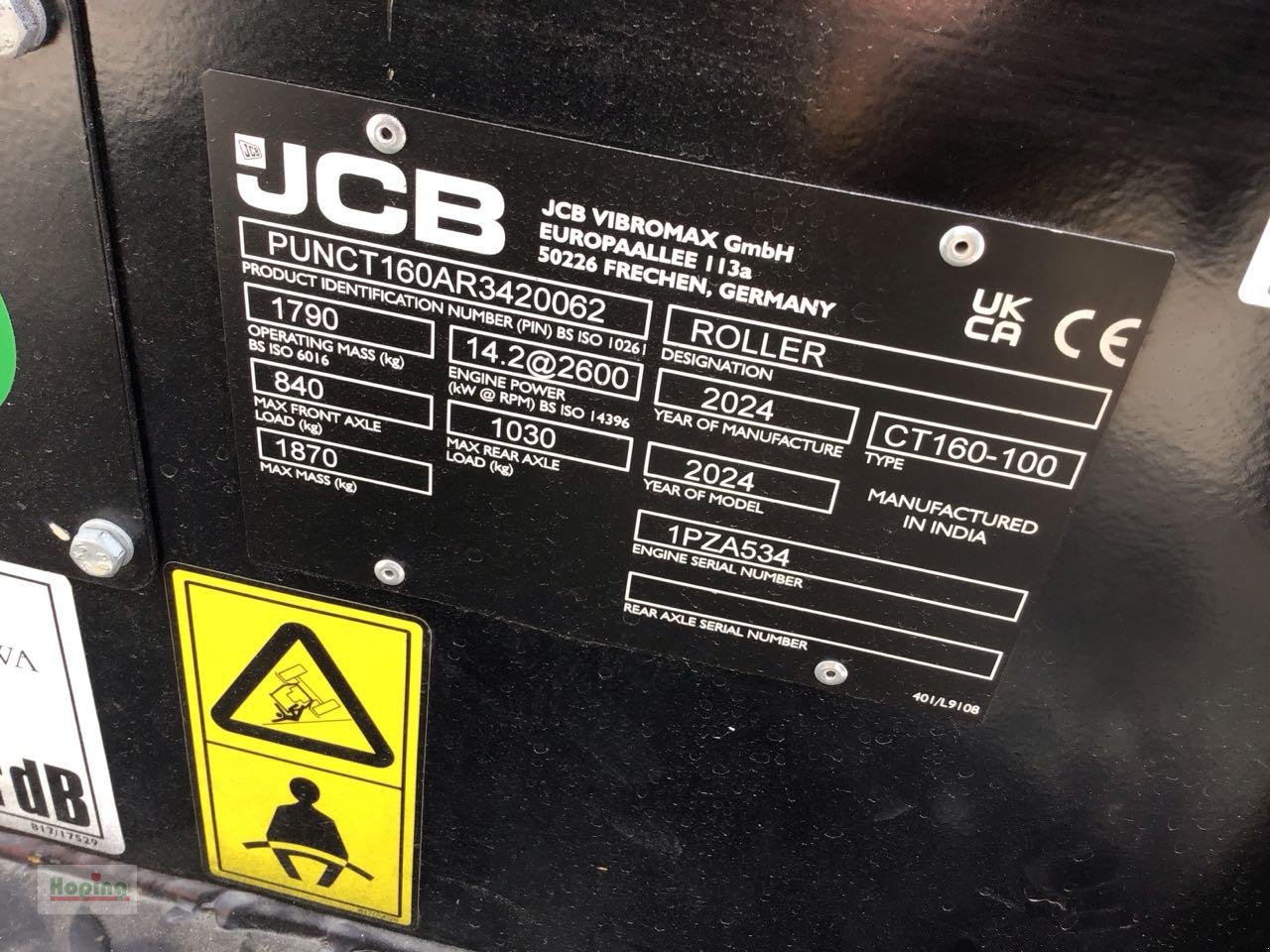 Sonstige Industriemaschinen Türe ait JCB CT160, Neumaschine içinde Bakum (resim 5)