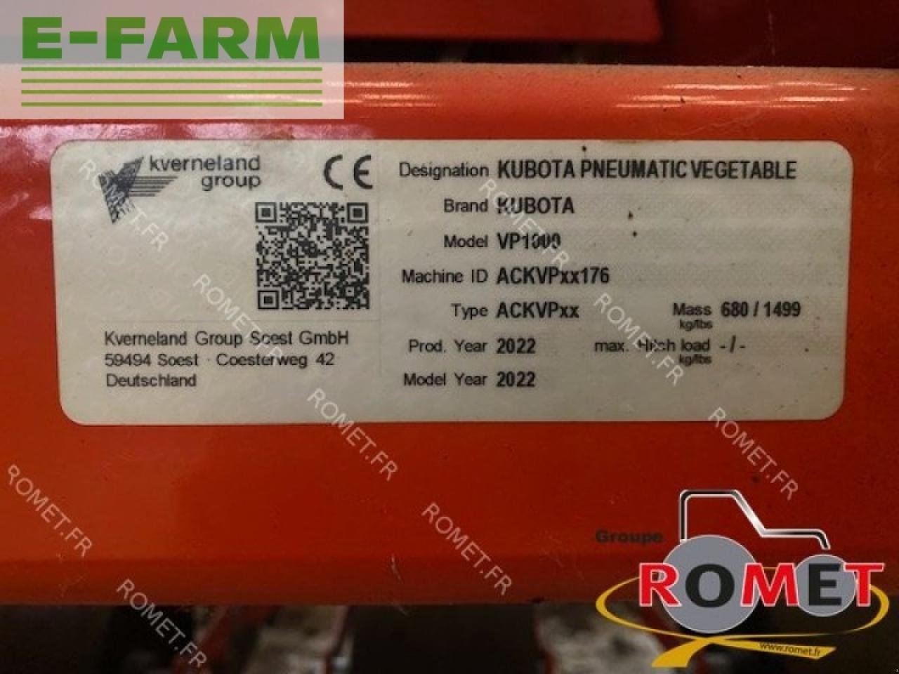 Sonstige Kartoffeltechnik tip Kubota vp1250, Gebrauchtmaschine in GENNES-SUR-GLAIZE (Poză 5)