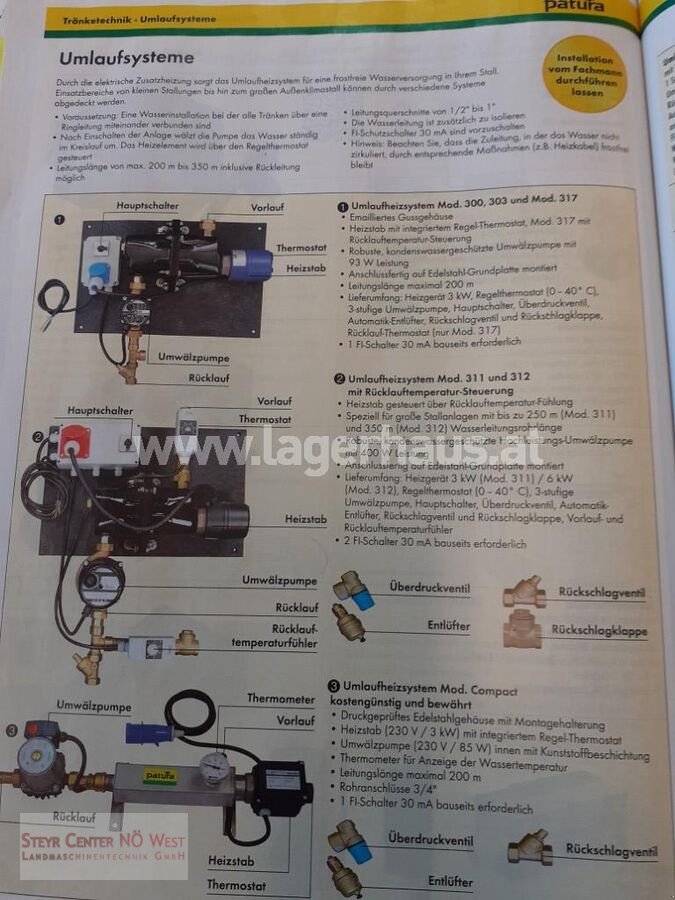 Sonstige Melktechnik & Kühltechnik του τύπου Patura UMLAUFHEIZSYSTEM MOD.311 NR.1010311, Gebrauchtmaschine σε Purgstall (Φωτογραφία 5)