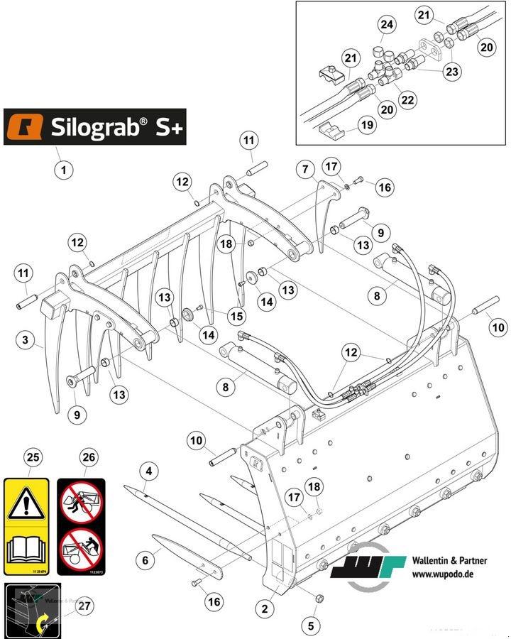 Sonstige Melktechnik & Kühltechnik typu Sonstige Krokodilgebiss mini 1,10 m Silograb S + versch., Neumaschine w Wesenberg (Zdjęcie 5)