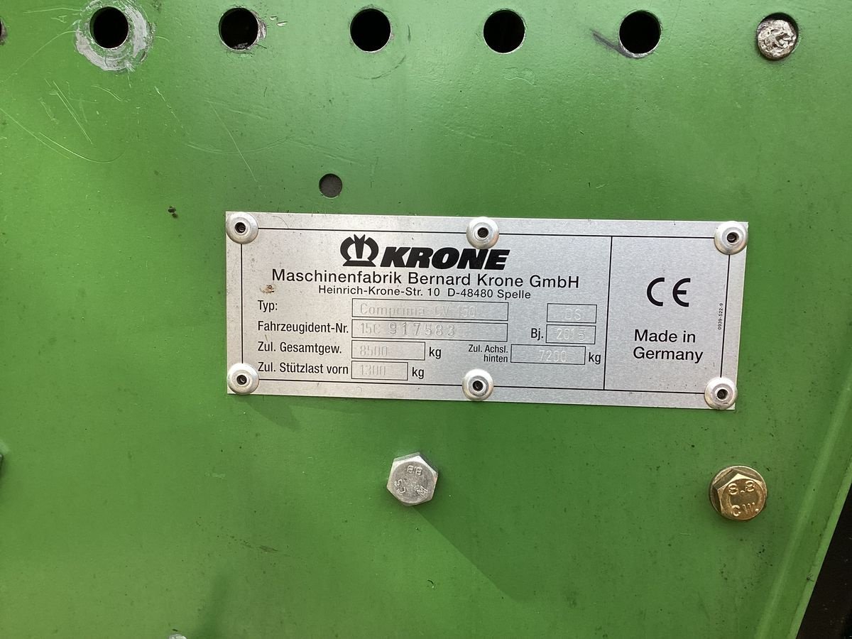 Sonstige Pressen del tipo Krone Cv 150 XC Xtreme, Gebrauchtmaschine en Micheldorf / OÖ (Imagen 8)