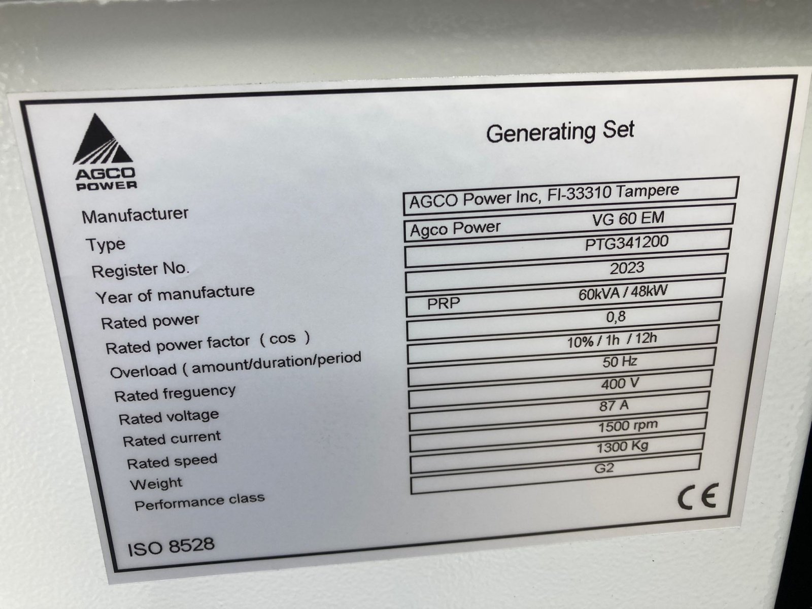 Sonstige Stalltechnik du type Valtra Diesel-Generator VG60, Neumaschine en Untermaßfeld (Photo 4)