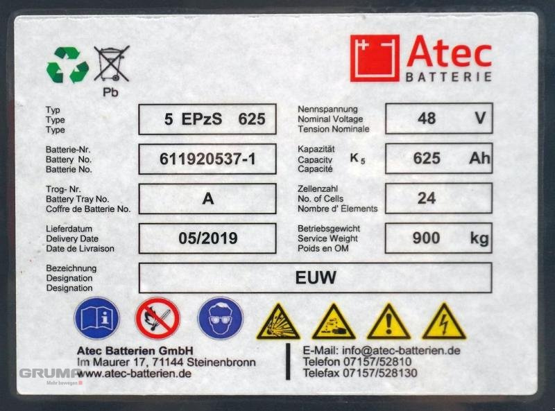 Sonstige Teile typu Atec 48 Volt 5 PzS 625 Ah, Gebrauchtmaschine w Friedberg-Derching (Zdjęcie 5)