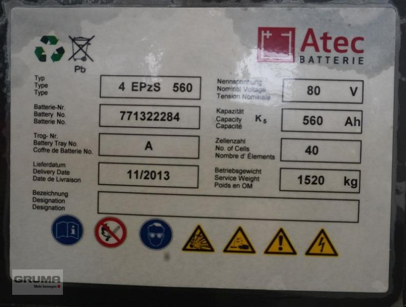 Sonstige Teile a típus Atec 80 Volt 4 PzS 560 Ah, Gebrauchtmaschine ekkor: Friedberg-Derching (Kép 5)