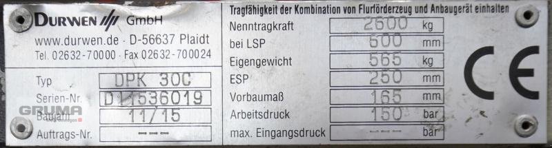 Sonstige Teile Türe ait Durwen DPK 30C, Gebrauchtmaschine içinde Friedberg-Derching (resim 5)