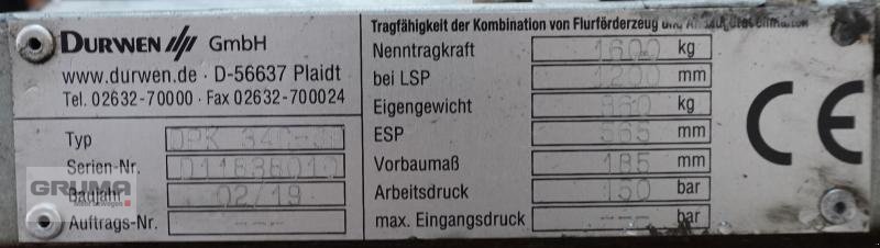 Sonstige Teile a típus Durwen DPK 34 C-SF, Gebrauchtmaschine ekkor: Friedberg-Derching (Kép 5)