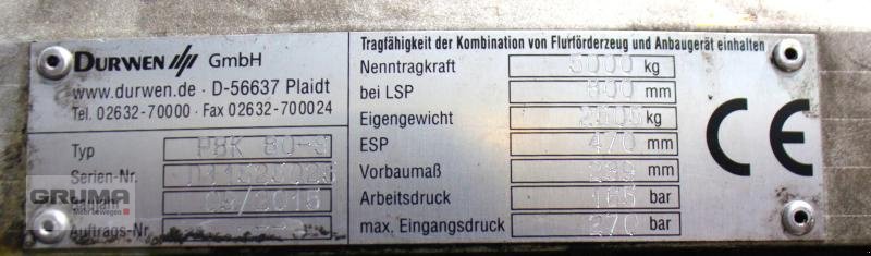 Sonstige Teile tip Durwen Durwen PBK80-S, Breite 1950 mm, Gebrauchtmaschine in Friedberg-Derching (Poză 5)