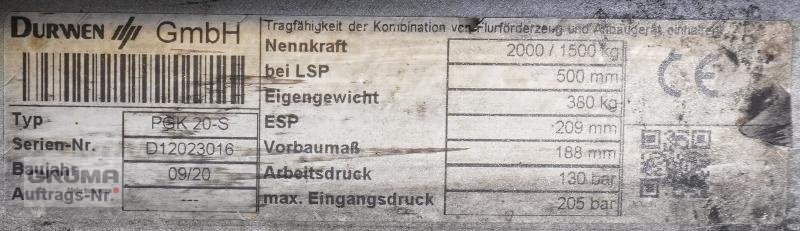 Sonstige Teile typu Durwen PGK 20-S, Gebrauchtmaschine w Friedberg-Derching (Zdjęcie 5)