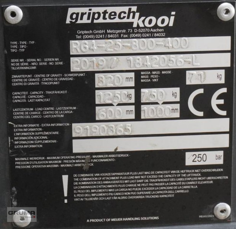 Sonstige Teile tip Griptech Griptech RG 4 25 800/400, Gebrauchtmaschine in Friedberg-Derching (Poză 4)