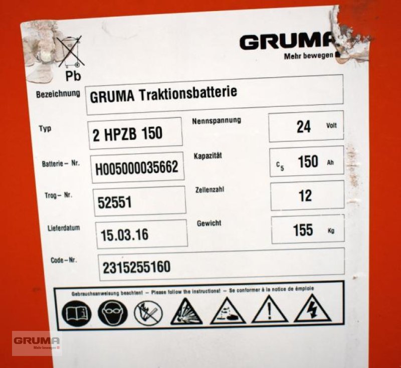 Sonstige Teile des Typs Gruma 24 Volt 2 PzB 150 Ah, Gebrauchtmaschine in Friedberg-Derching (Bild 5)