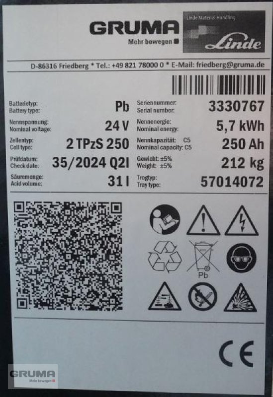 Sonstige Teile του τύπου Gruma 24 Volt 2 PzS 250 Ah, Gebrauchtmaschine σε Friedberg-Derching (Φωτογραφία 5)