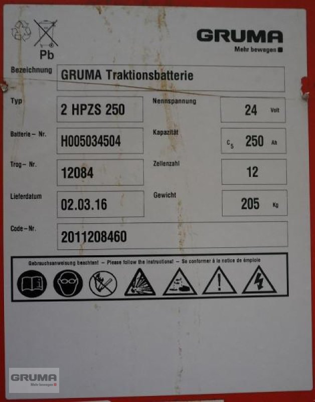 Sonstige Teile of the type Gruma 24 Volt 2 PzS 250 Ah, Gebrauchtmaschine in Friedberg-Derching (Picture 5)