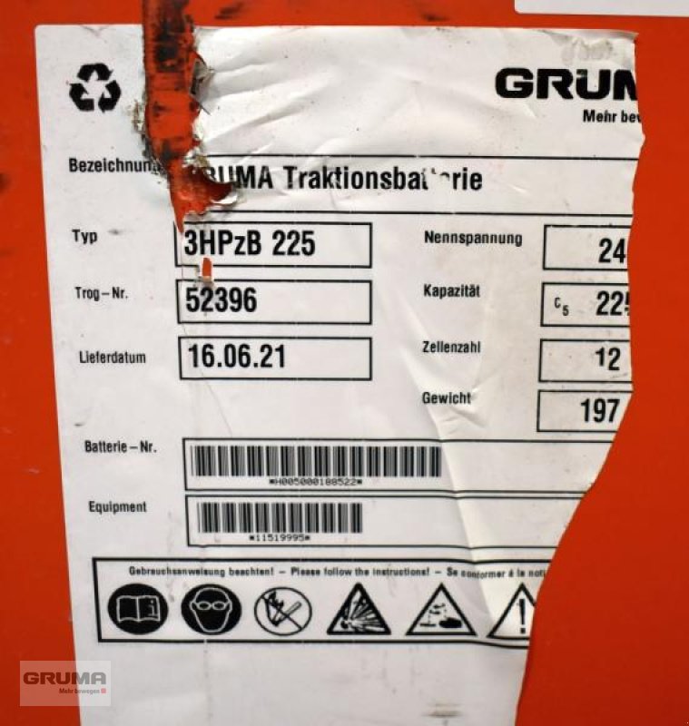 Sonstige Teile типа Gruma 24 Volt 3 PzB 225 Ah, Gebrauchtmaschine в Friedberg-Derching (Фотография 5)