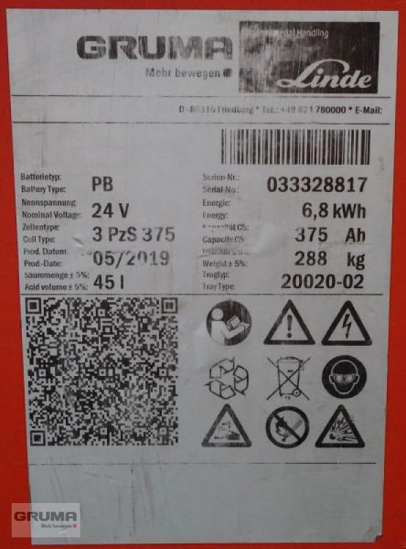 Sonstige Teile от тип Gruma 24 Volt 3 PzS 375 Ah, Gebrauchtmaschine в Friedberg-Derching (Снимка 5)