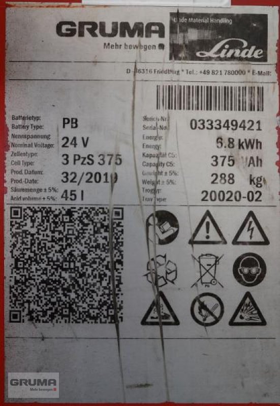 Sonstige Teile Türe ait Gruma 24 Volt 3 PzS 375 Ah, Gebrauchtmaschine içinde Friedberg-Derching (resim 5)