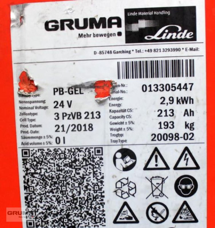 Sonstige Teile del tipo Gruma 24 Volt 3 PzV 213 Ah, Gebrauchtmaschine In Friedberg-Derching (Immagine 5)