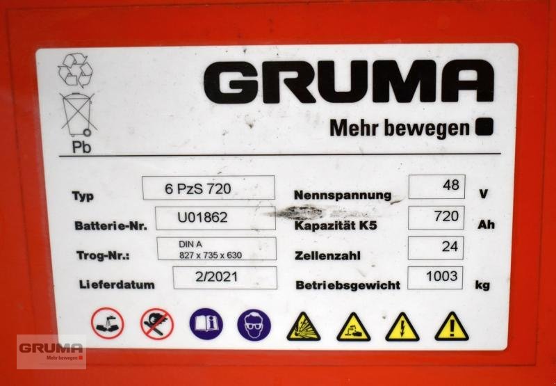 Sonstige Teile Türe ait Gruma 48 Volt 6 PzS 720 Ah, Gebrauchtmaschine içinde Friedberg-Derching (resim 5)