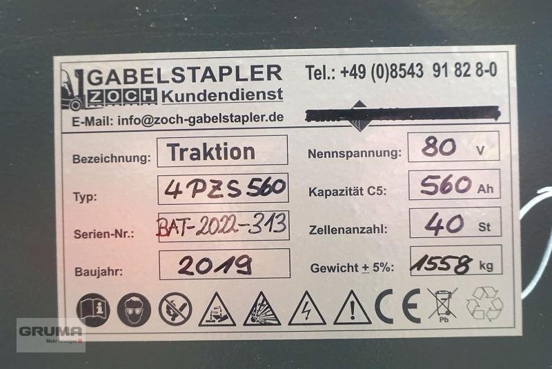 Sonstige Teile tip Gruma 80 Volt 4 PzS 560 Ah, Gebrauchtmaschine in Friedberg-Derching (Poză 5)