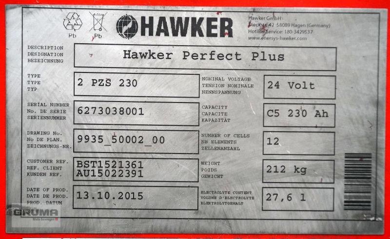 Sonstige Teile des Typs Hawker 24 Volt 2 PzS 230 Ah, Gebrauchtmaschine in Friedberg-Derching (Bild 5)