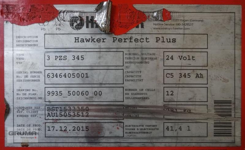 Sonstige Teile του τύπου Hawker 24 Volt 3 PzS 345 Ah, Gebrauchtmaschine σε Friedberg-Derching (Φωτογραφία 5)