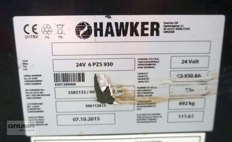 Sonstige Teile Türe ait Hawker 24 Volt 6 PzS 930 Ah, Gebrauchtmaschine içinde Friedberg-Derching (resim 4)