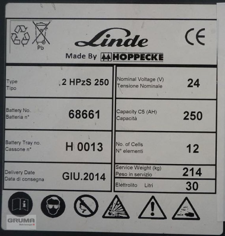 Sonstige Teile typu Hoppecke  24 Volt 2 PzS 250 Ah, Gebrauchtmaschine v Friedberg-Derching (Obrázek 5)