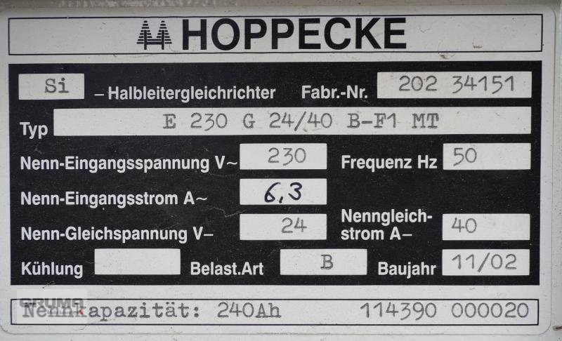 Sonstige Teile типа Hoppecke  EXACT-tron E 230 G 24/40 B-F1 MT, Gebrauchtmaschine в Friedberg-Derching (Фотография 6)