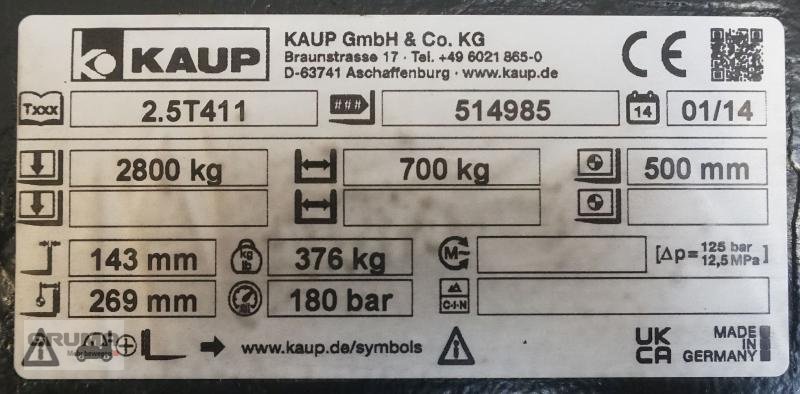 Sonstige Teile typu Kaup 2,5T411, Gebrauchtmaschine v Friedberg-Derching (Obrázok 5)